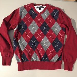 Tommy Hilfiger Argyle V Neck Sweater